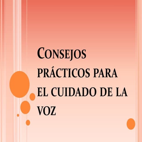 Cuidado de la voz | PDF