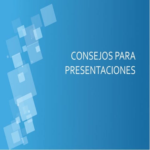 Consejos para presentaciones