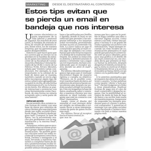 Consejos sobre email marketing