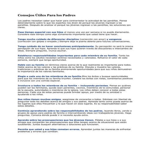 Consejos útiles para los padres (1)