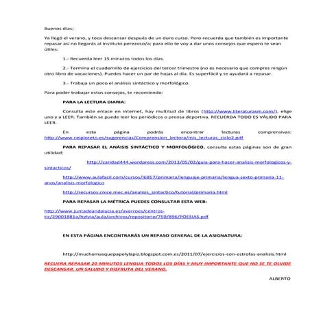 Consejos verano para Héroes de la Independencia sexto