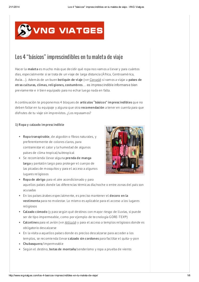 CONSEJOS Y RECOMENDACIONES DE VIAJE - LOS 4 BÁSICOS IMPRESCINDIBLES E…