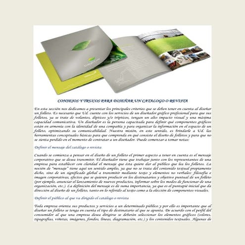 Consejos y trucos para diseñar un catalogo o revista