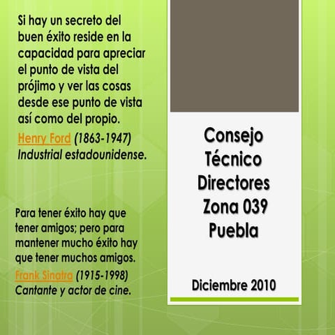Consejo técnico directores diciembre2010