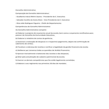 Conselho administrativo Word