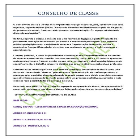 Conselho de classe - Pedagogo César Tavares