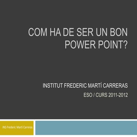 Consells per fer un pp entenedor