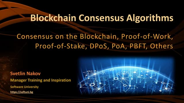Consensus Algorithms - Nakov @ jProfessionals - Jan 2018