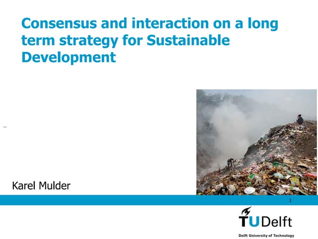 Consensus and interaction on a long term strategy for sustainable development