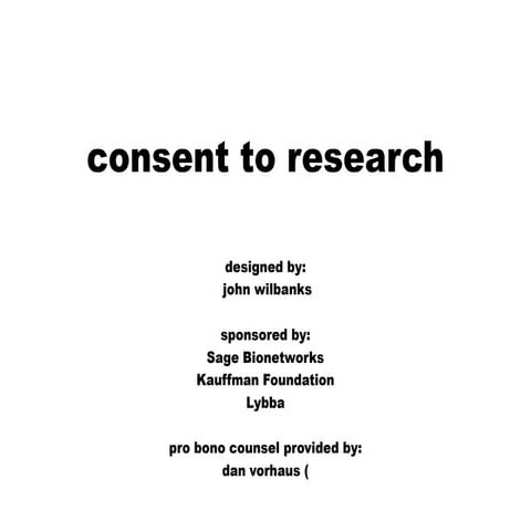 Consent to research  