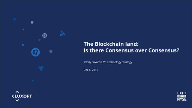 Structured approach to blockchain and consensus techniques