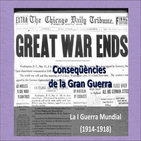 Conseqüències de la gran guerra