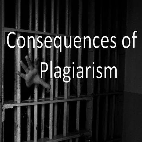 Consequences of plagiarism