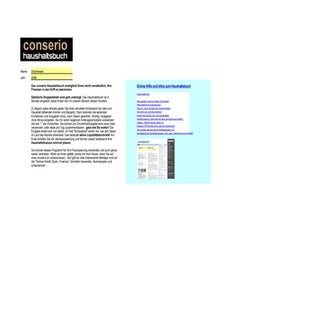 Conserio Haushaltsbuch