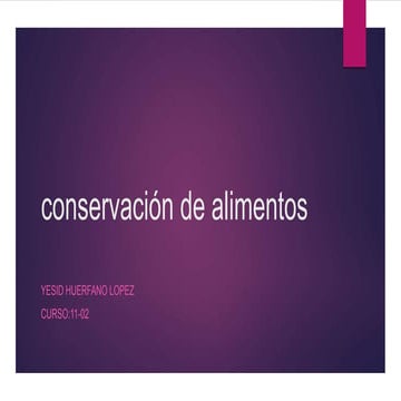 Conservación de alimentos