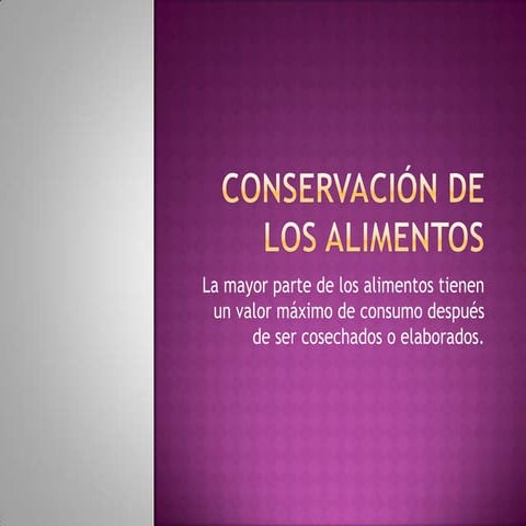 Conservaciã n de los alimento primas