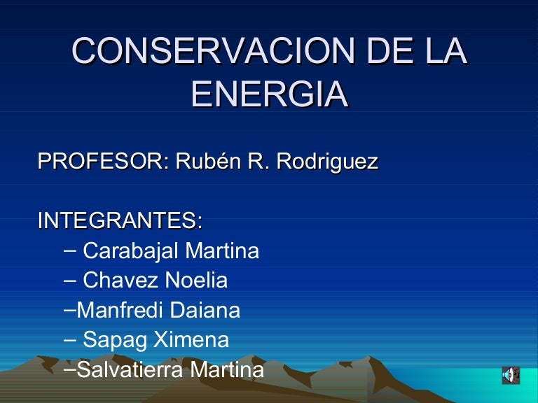 Conservacion De La Energia
