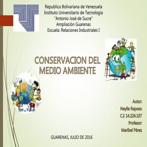 Conservación del medio ambiente