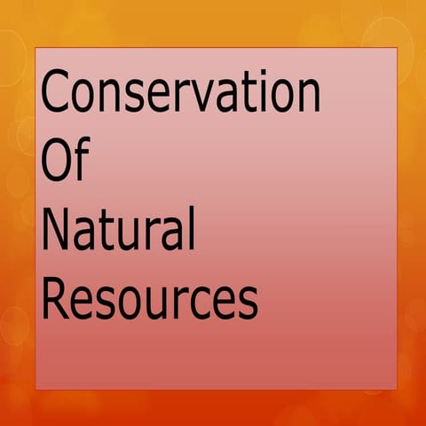 Conservation