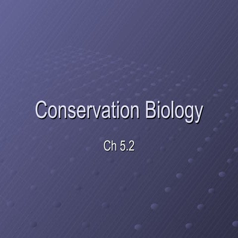 Conservation Biology