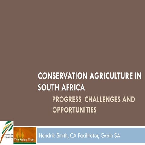 Conservation agriculture in South Africa