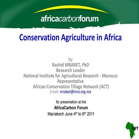 Conservation Agriculture in Africa