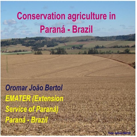 Conservation Agriculture in Panara'  Brazil