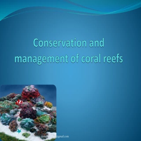 Conservation and management of coral reefs