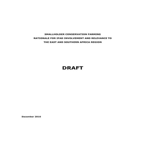 Conservation farming in zambia draft paper | PDF