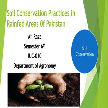 Conservation of soil in rainfed areas ppt
