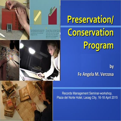 Preservation-Conservation Program for Laoag