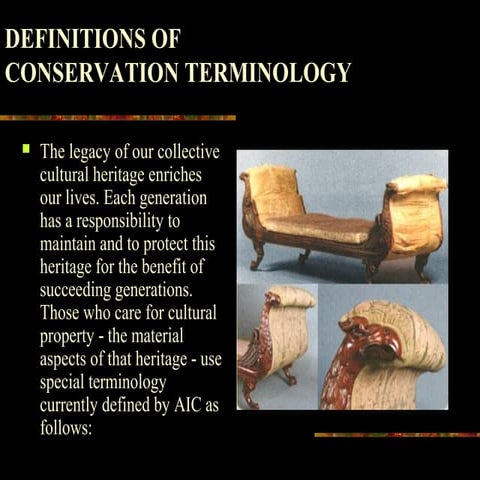 Conservation Terminolgy