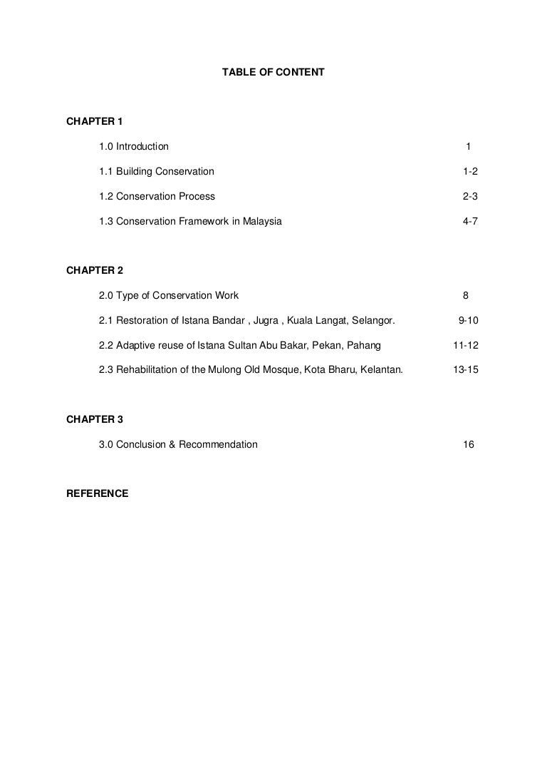 HOW CONSERVATION WORKS TAKE PLACE IN MALAYSIA