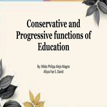 Philosophy of progressivism | PPTX