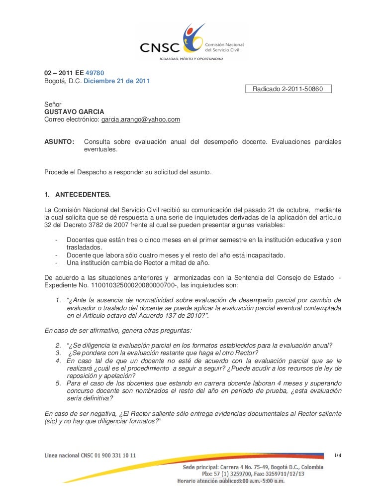 Ejemplo Carta De Desempeño Laboral - Modelo de Informe