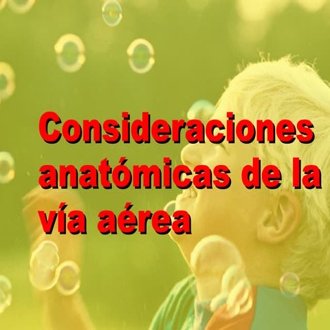 Consideraciones via aerea en  niño