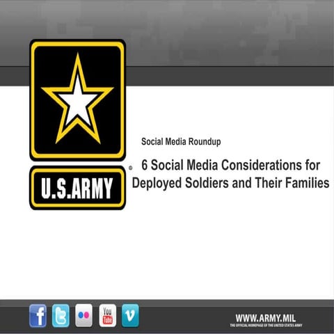 Networking Considerations for Soldiers and Families