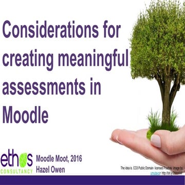 Considerations for creating meaningful assessments in Moodle