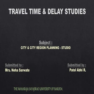 Consideration travel time in development plan