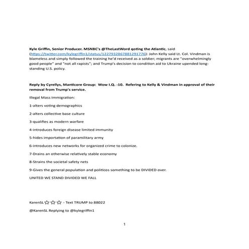 Considering judgement on john kelly illegal immigrant statement feb 2020