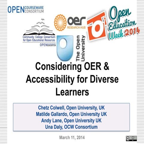 Accessibility of OERs for Diverse Learners and Guidelines for Dyslexia in Mod...