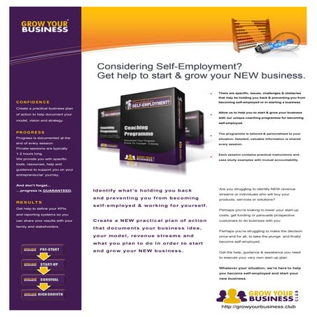 Considering self employment | business start up coaching 2016