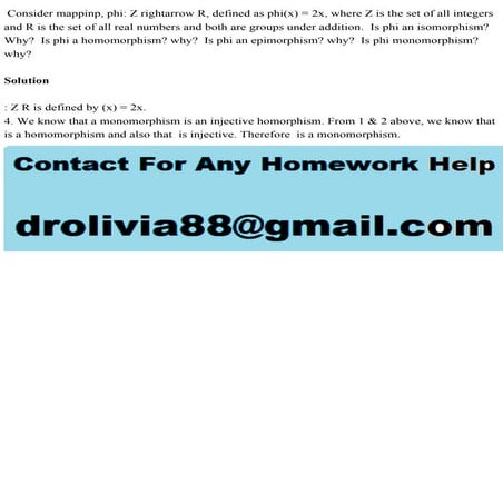 Consider mappinp, phi Z rightarrow R, defined as phi(x) = 2x, where .pdf