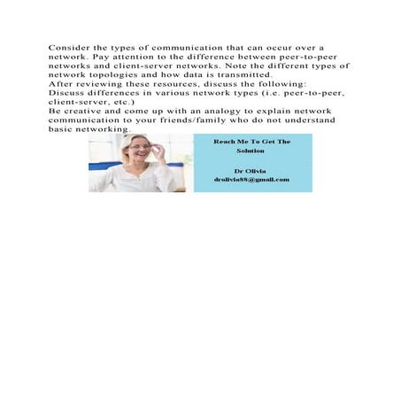 Consider the types of communication that can occur over a network. P.docx