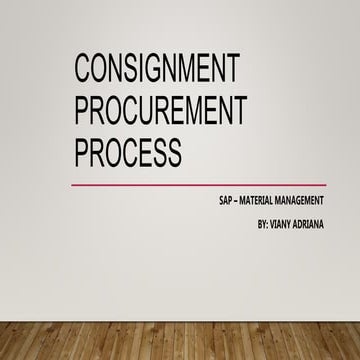 Consignment Process