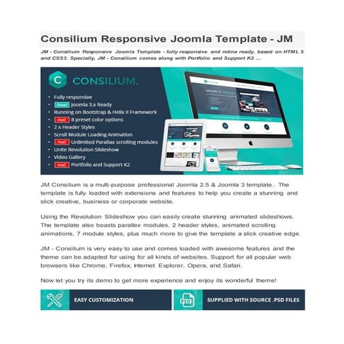 Consilium responsive joomla template
