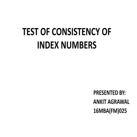 Consistency of index no