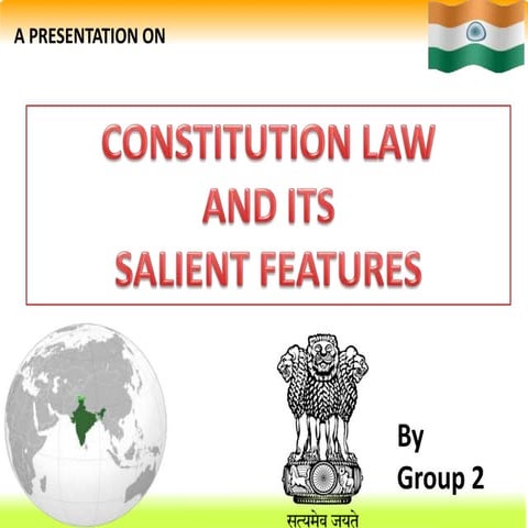 Introduction to constitutional law and its salient features