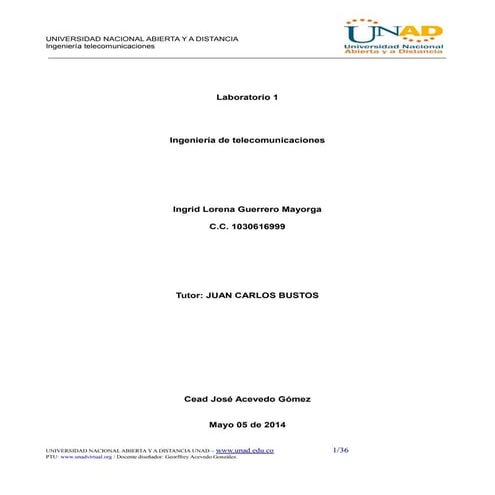Laboratorio Ingeniería telecomunicaciones 
