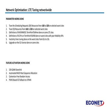 Consolidated lte network soft optimization 20170814